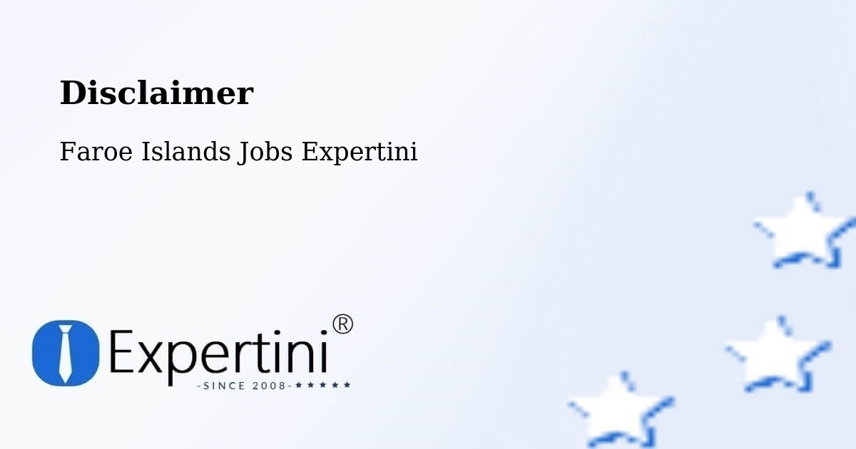 Disclaimer – Toftir - Faroe Islands Jobs Expertini